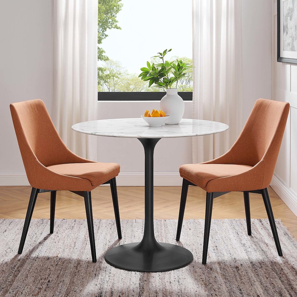 Lippa 36" Round Faux Marble Dining Table