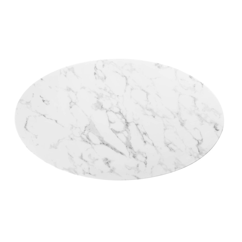 Lippa 48" Oval Faux Marble Dining Table