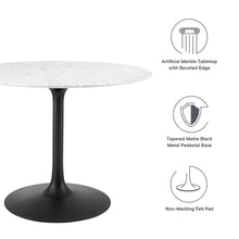 Lippa 40" Round Faux Marble Dining Table