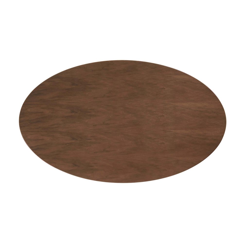Lippa 60" Oval Walnut Wood Dining Table