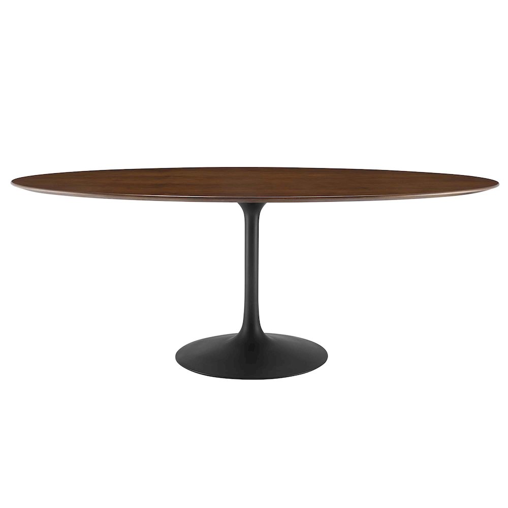 Lippa 78" Oval Walnut Wood Dining Table