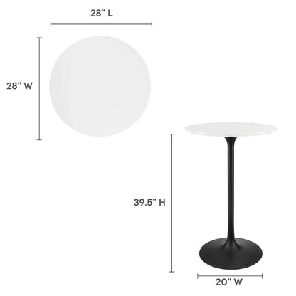 Lippa 28" Round Wood Bar Table