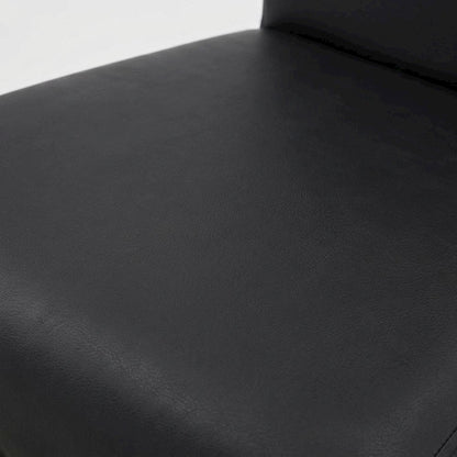 Faux Leather Upholstered Dining Side Chairs, Black, Set of 2