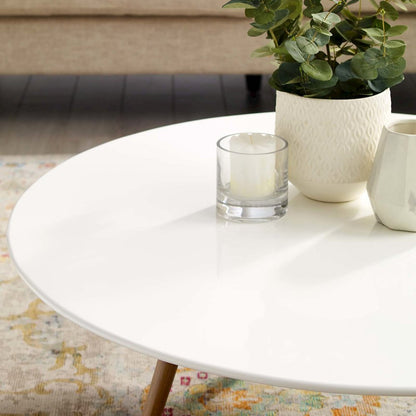 Lippa 40" Round Wood Coffee Table with Tripod Base