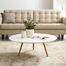 Lippa 40" Round Wood Coffee Table with Tripod Base