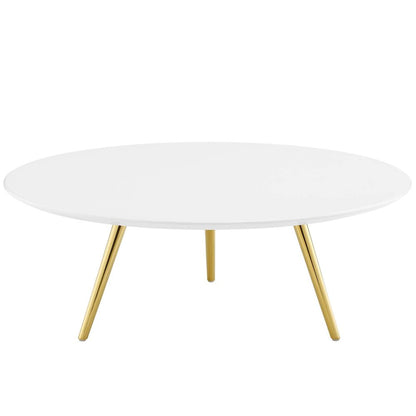 Lippa 40" Round Wood Coffee Table with Tripod Base
