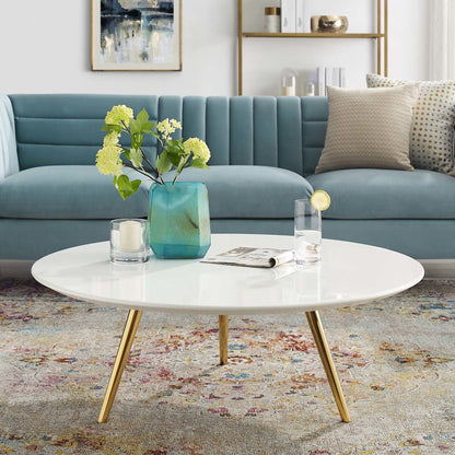 Lippa 40" Round Wood Coffee Table with Tripod Base