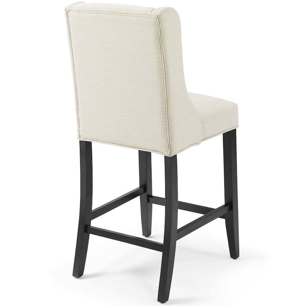 Baronet Tufted Button Upholstered Fabric Counter Stool