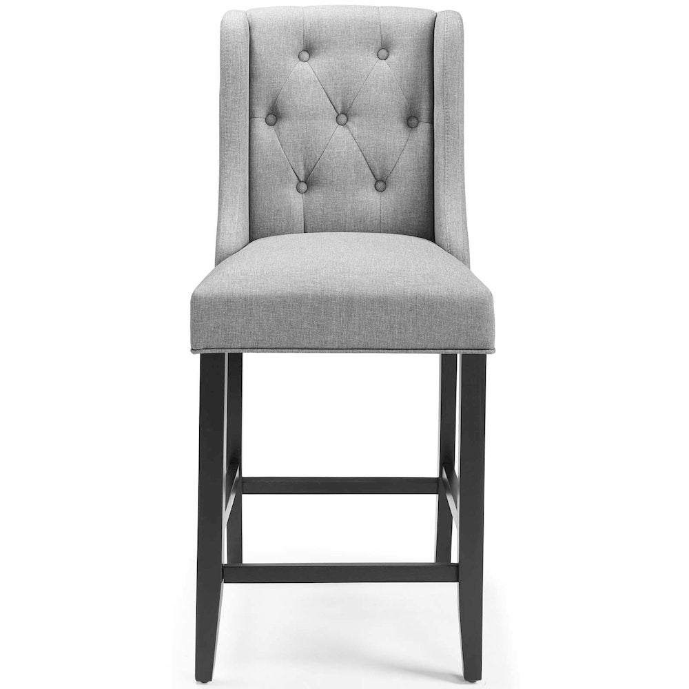 Baronet Tufted Button Upholstered Fabric Counter Stool
