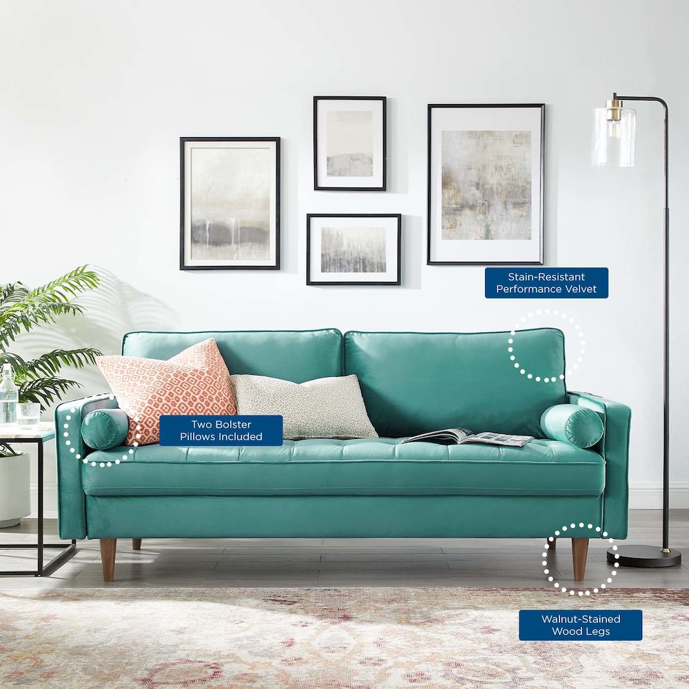 Valour Performance Velvet Sofa