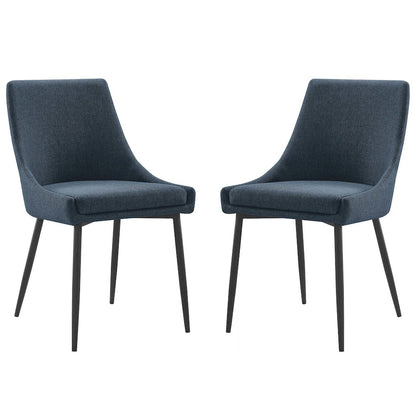 Viscount Upholstered Fabric Dining Chairs Set of 2
