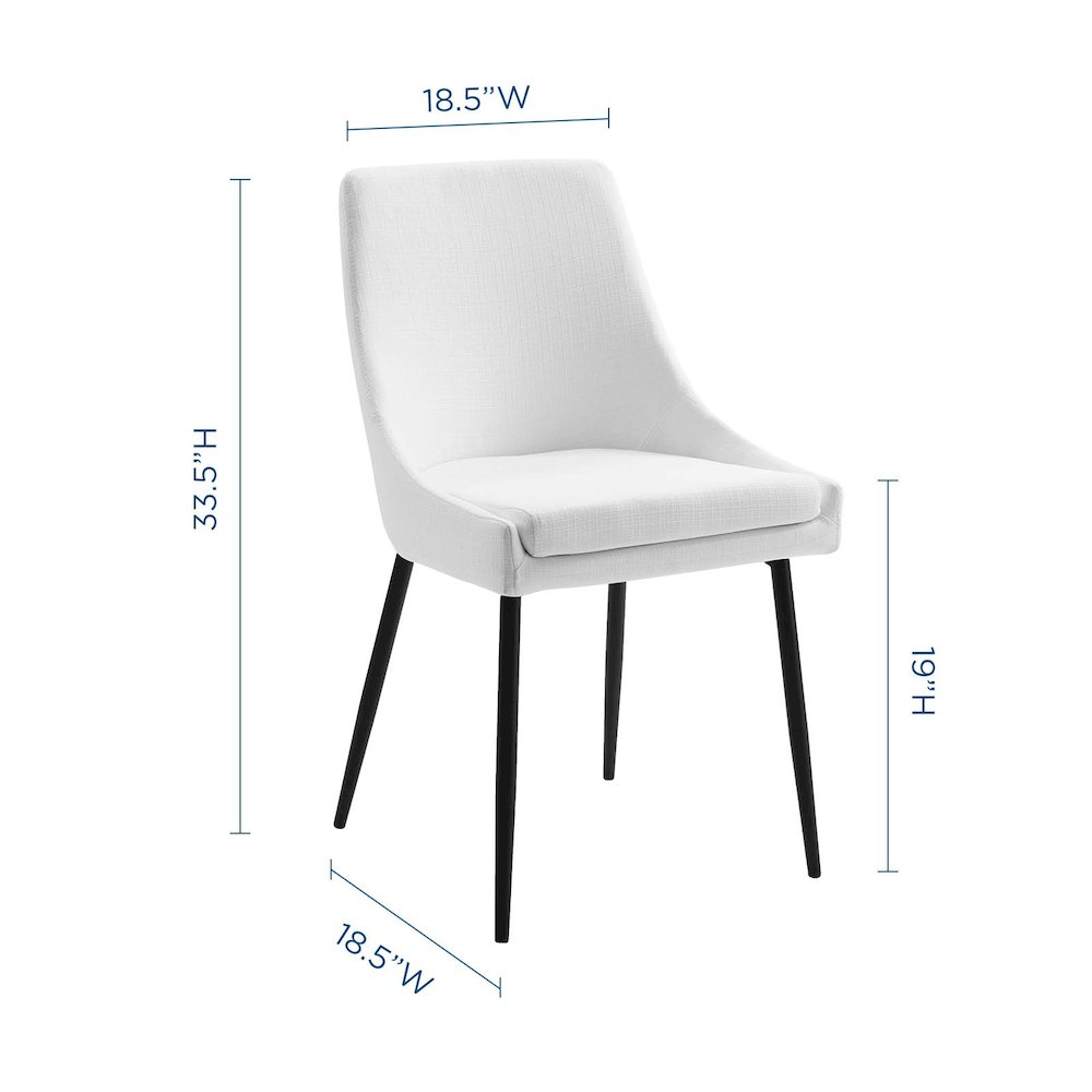 Viscount Upholstered Fabric Dining Chairs Set of 2