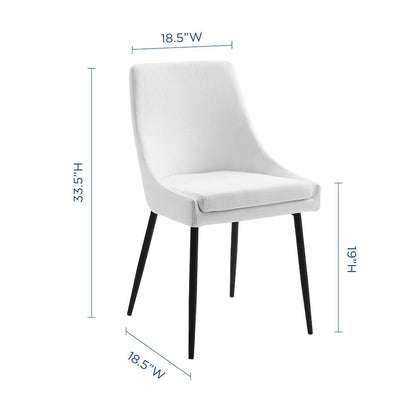 Viscount Upholstered Fabric Dining Chairs Set of 2
