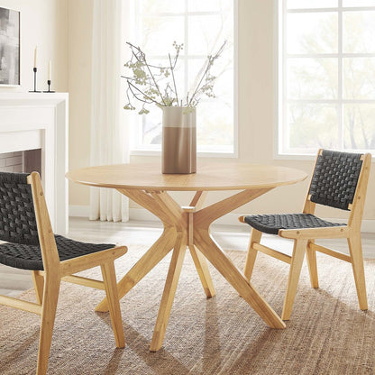 Crossroads 47" Round Wood Dining Table