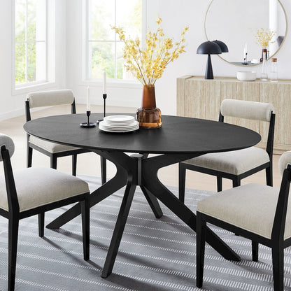 Crossroads 63" Oval Wood Dining Table