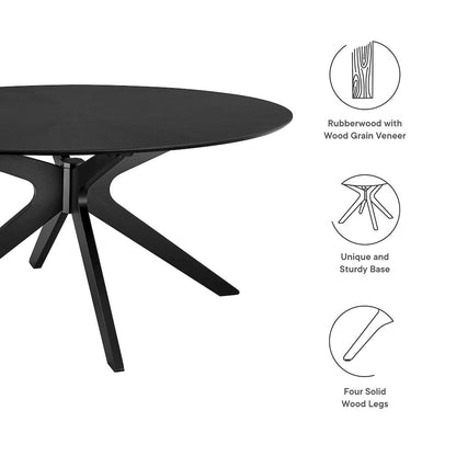 Crossroads 63" Oval Wood Dining Table