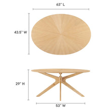 Crossroads 63" Oval Wood Dining Table