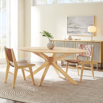 Crossroads 71" Oval Wood Dining Table