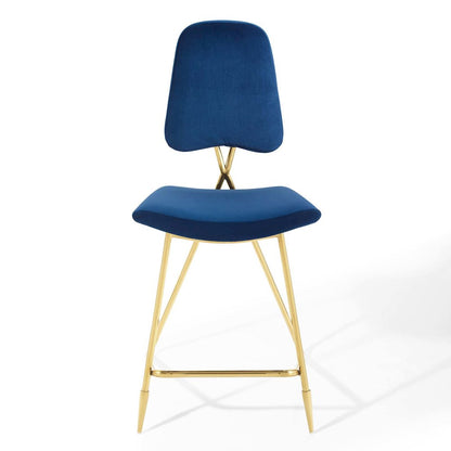 Ponder Performance Velvet Counter Stool