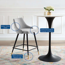 Adorn Performance Velvet Counter Stool