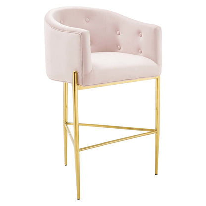 Savour Tufted Performance Velvet Bar Stool