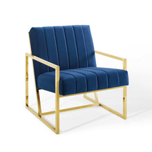 Inspire Channel Tufted Performance Velvet Armchair