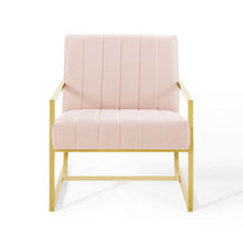 Inspire Channel Tufted Performance Velvet Armchair
