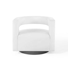 Spin Cutaway Performance Velvet Swivel Armchair