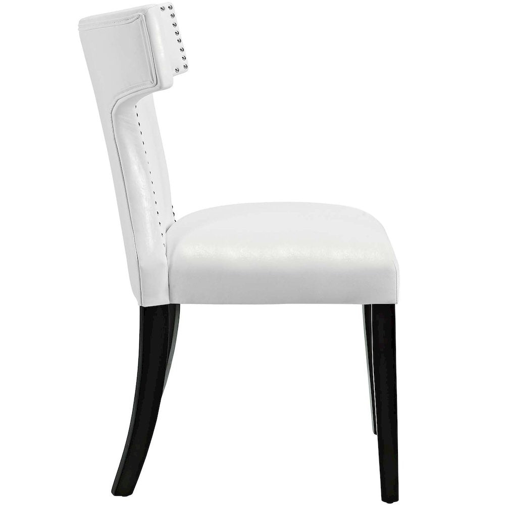 Curve Vinyl Dining Chair Set of 2