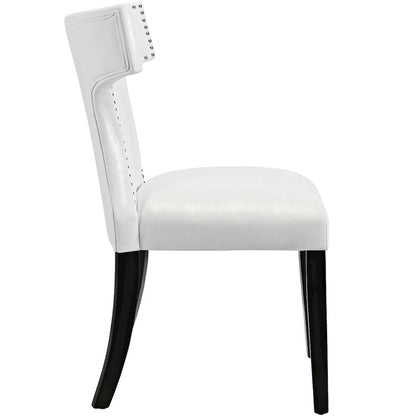 Curve Vinyl Dining Chair Set of 2