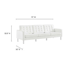 Loft 3-Piece Tufted Vegan Leather Furniture Set