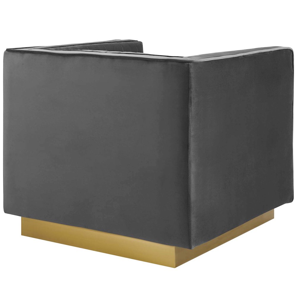 Vertical Channel Tufted Upholstered Performance Velvet Armchair Set of 2
