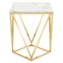 Vertex Gold Metal Stainless Steel End Table