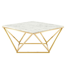 Vertex Gold Metal Stainless Steel Coffee Table