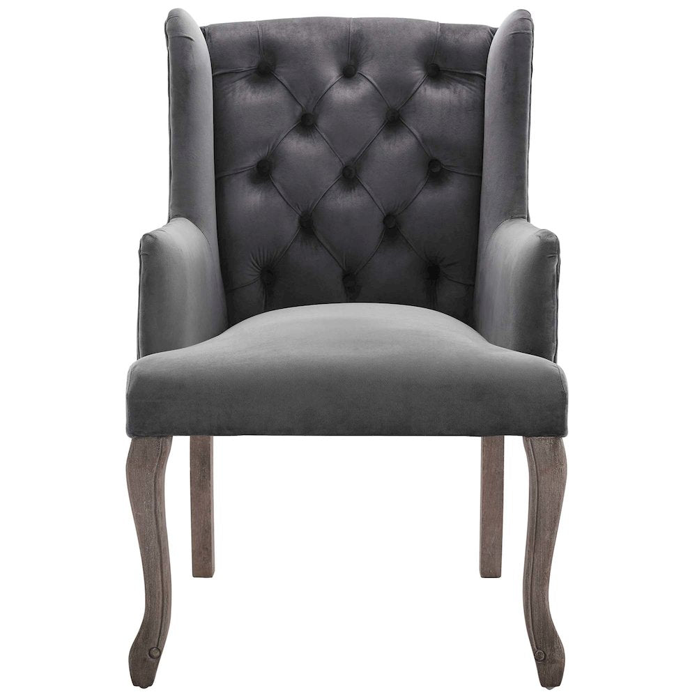 Realm Performance Velvet Armchair Set of 2