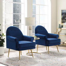 Revive Performance Velvet Armchair Set of 2