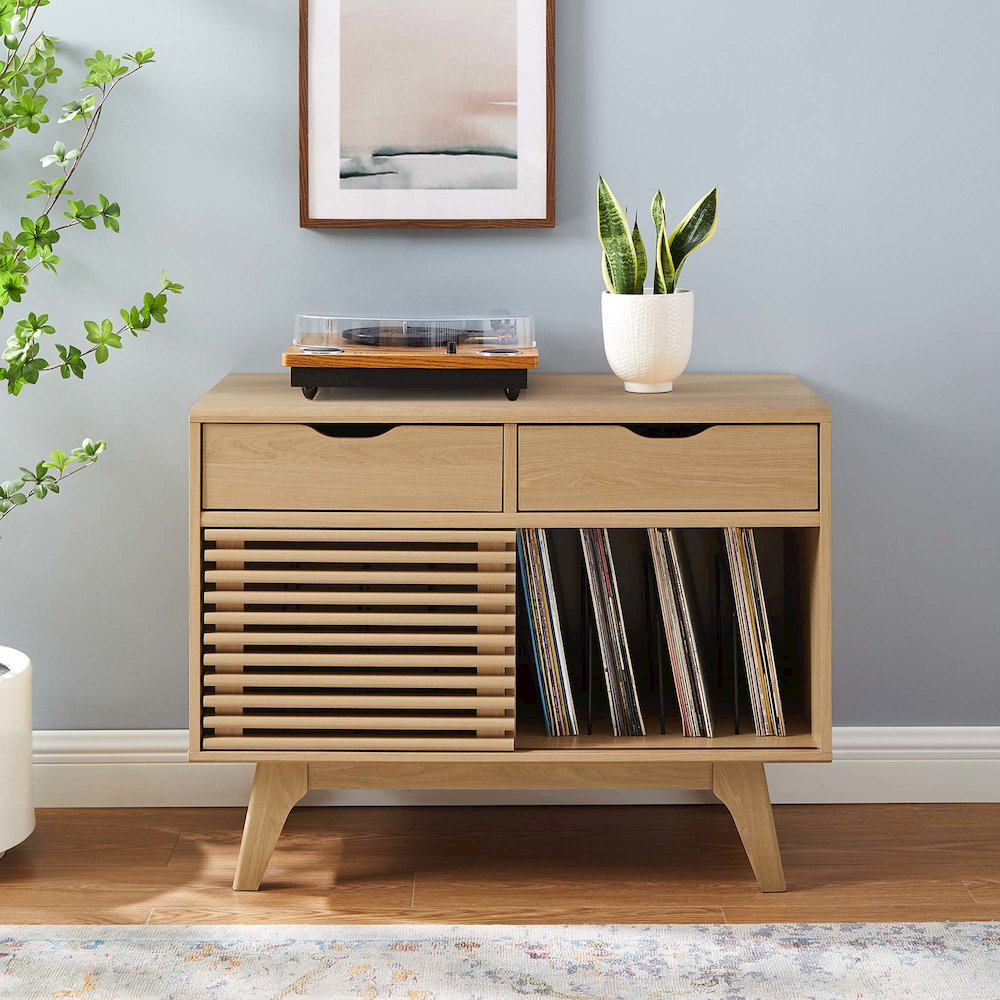 Render Vinyl Record Display Stand