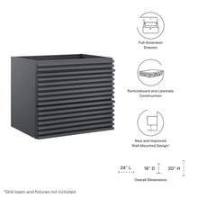 Render 24" Wall-Mount Bathroom Vanity Cabinet (Sink Basin Not Included)