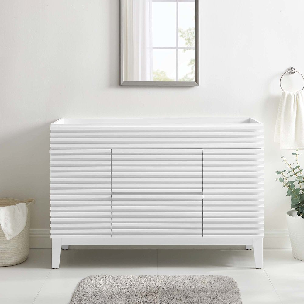 Render 48" Single Sink Compatible (not included) Bathroom Vanity Cabinet