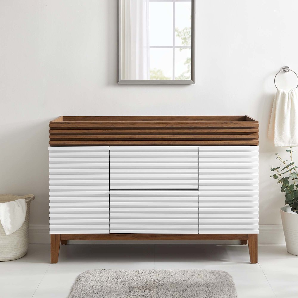 Render 48" Single Sink Compatible (not included) Bathroom Vanity Cabinet