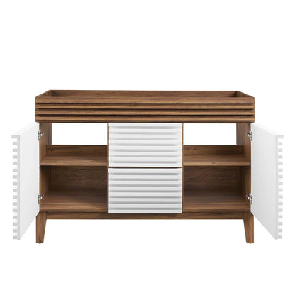 Render 48" Double Sink Compatible (Not Included) Bathroom Vanity Cabinet