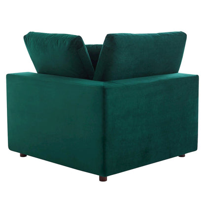 Commix Down Filled Overstuffed Performance Velvet Corner Chair