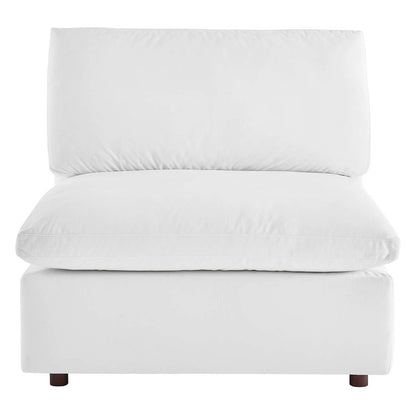 Commix Down Filled Overstuffed Performance Velvet Armless Chair