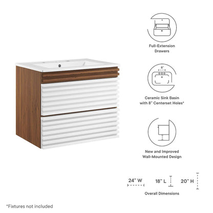Render 24" Wall-Mount Bathroom Vanity
