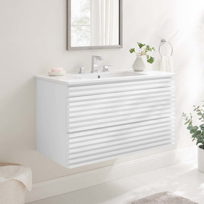 Render 36" Wall-Mount Bathroom Vanity
