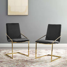 Pitch Performance Velvet Dining Armchair Set of 2