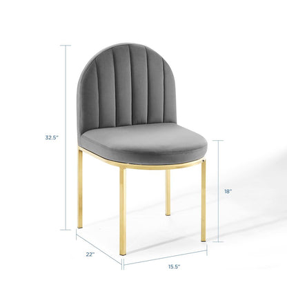 Isla Performance Velvet Dining Side Chair Set of 2