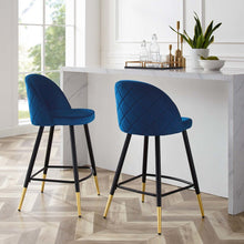 Cordial Performance Velvet Counter Stools Set of 2