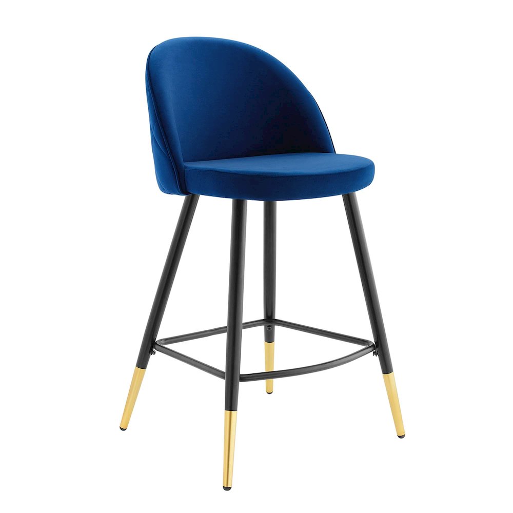 Cordial Performance Velvet Counter Stools Set of 2