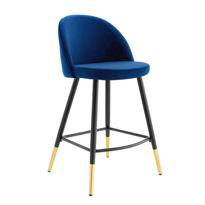 Cordial Performance Velvet Counter Stools Set of 2